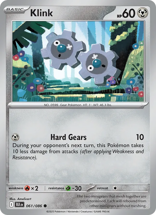 Klink Normal 061/86 Black Bolt Pokémon Card