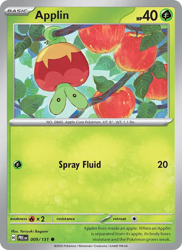 Applin Normal 009/131 Prismatic Evolutions Pokémon Card