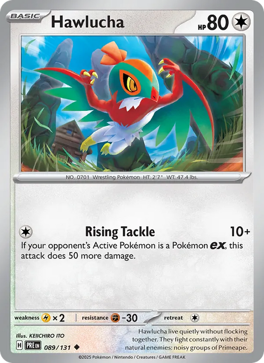 Hawlucha Normal 089/131 Prismatic Evolutions Pokémon Card