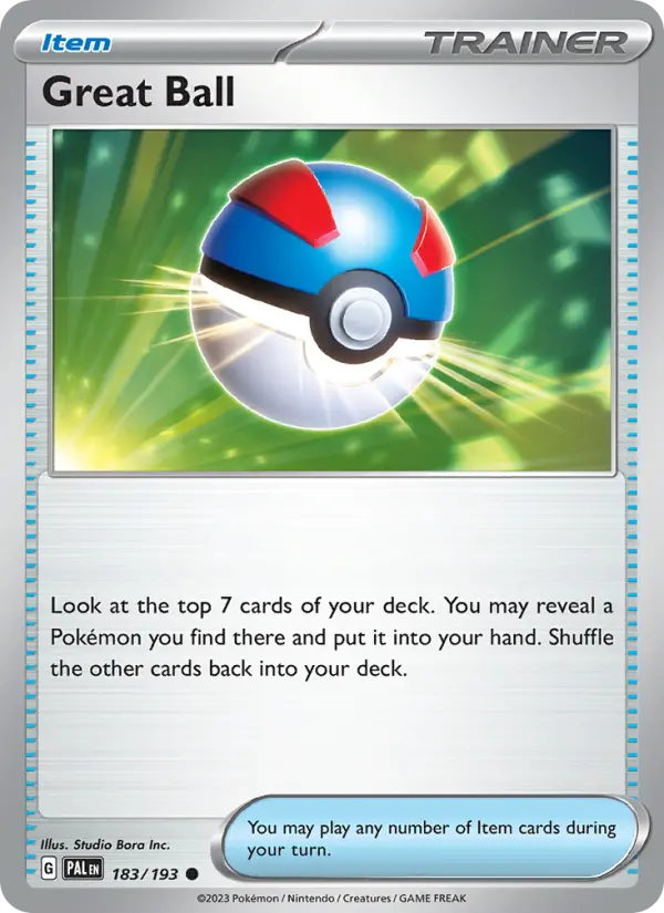 Great Ball Non-Foil 183/193 Paldea Evolved Pokémon Card