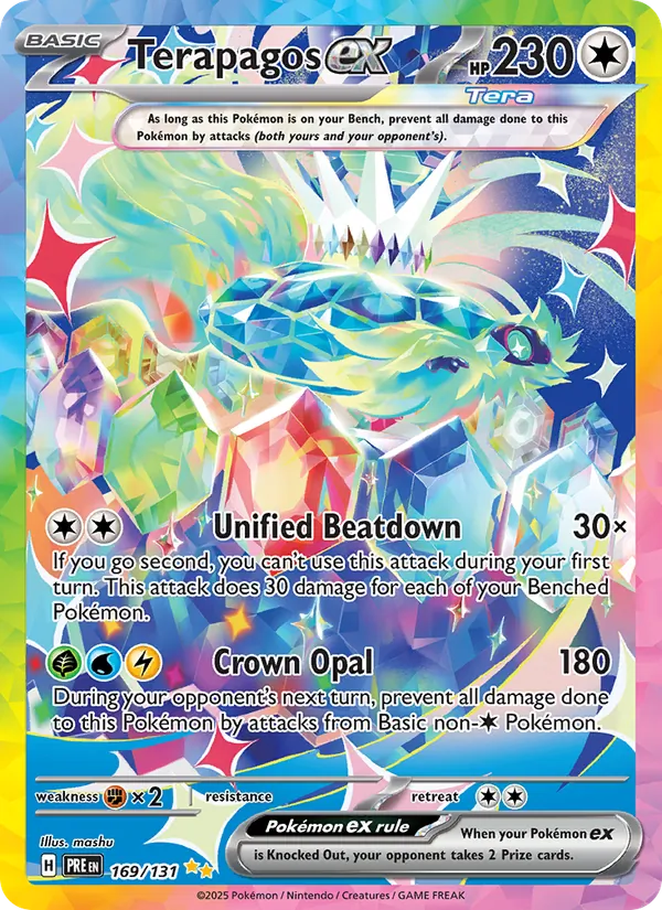 Terapagos ex Holo 169/131 Prismatic Evolutions Pokémon Card