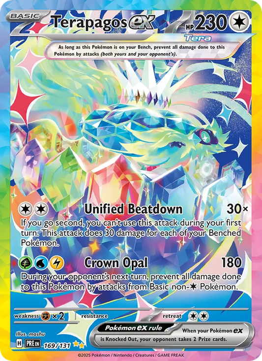 Terapagos ex Holo 169/131 Prismatic Evolutions Pokémon Card