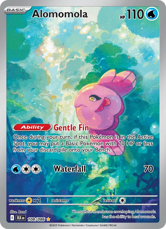 Alomomola Holo 108/86 Black Bolt Pokémon Card