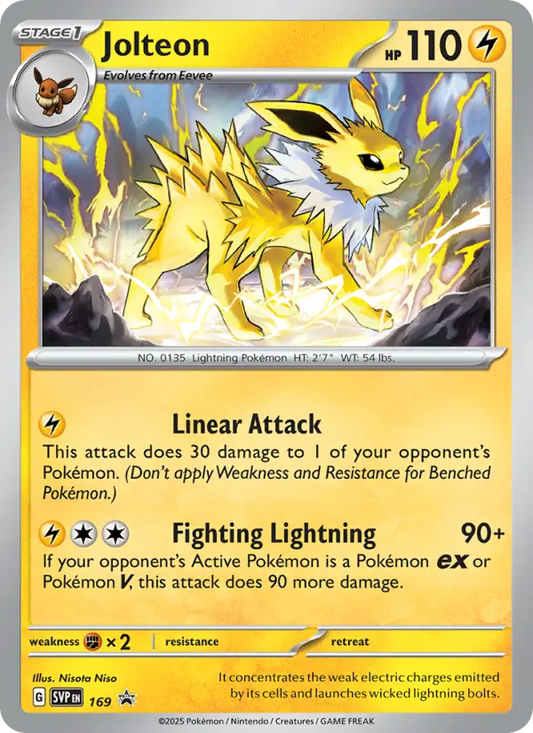 Jolteon Non-Foil 169/225 SVP Black Star Promos Pokémon Card