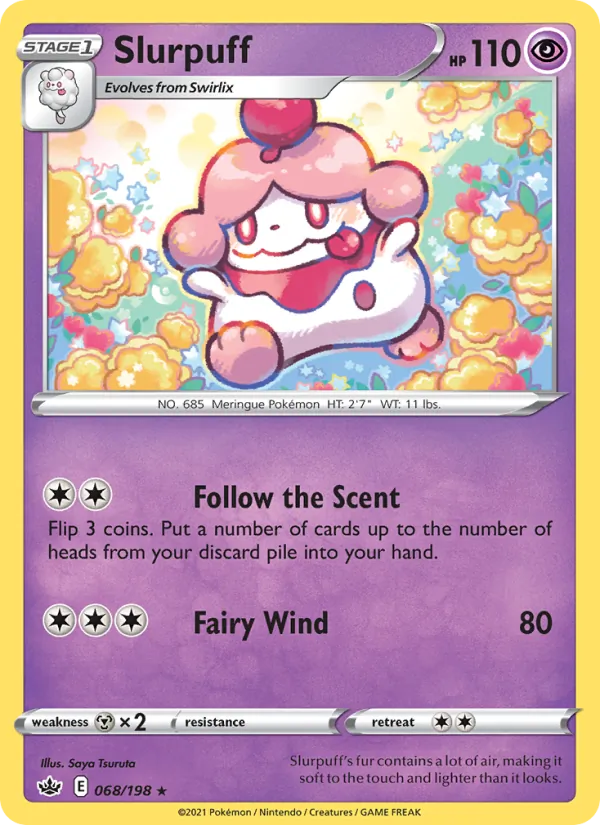 Slurpuff Reverse Holo 068/198 Chilling Reign Pokémon Card