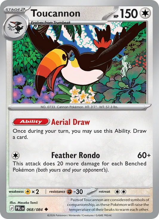 Toucannon Normal 068/84 Pitch Black Pokémon Card