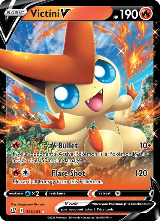 Victini V Holo 021/163 Battle Styles Pokémon Card