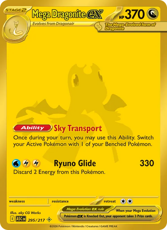 Mega Dragonite ex Holo 295/217 Ascended Heroes Pokémon Card