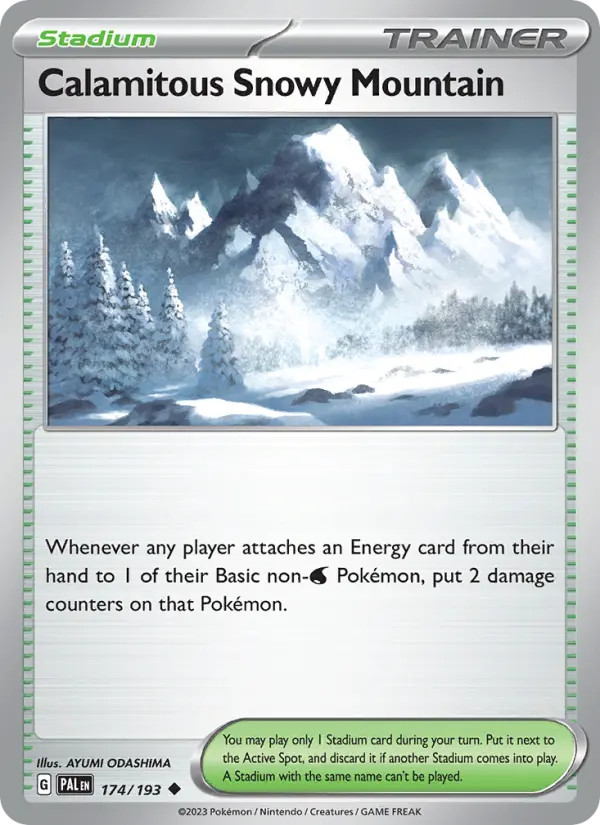 Calamitous Snowy Mountain Non-Foil 174/193 Paldea Evolved Pokémon Card