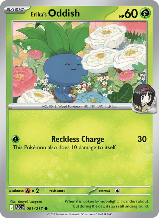 Erika's Oddish Normal 001/217 Ascended Heroes Pokémon Card