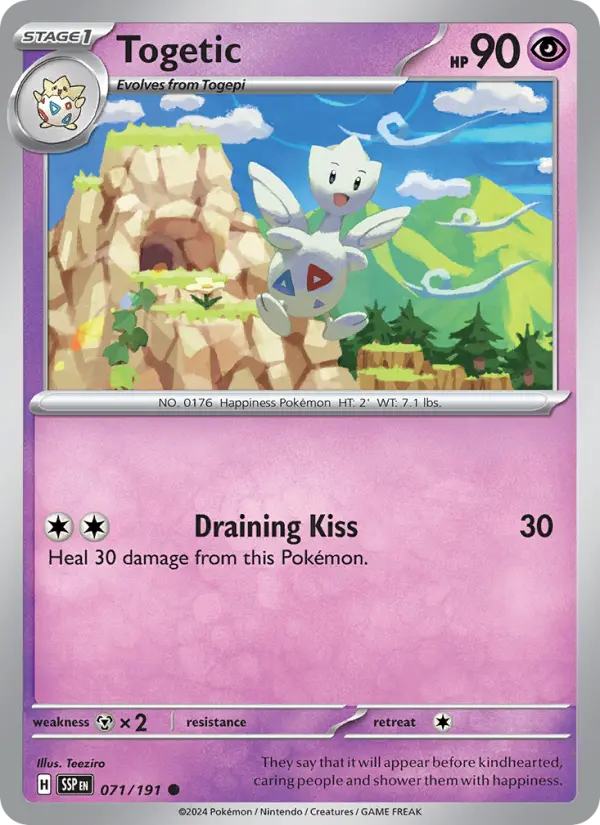 Togetic Reverse Holo 071/191 Surging Sparks Pokémon Card
