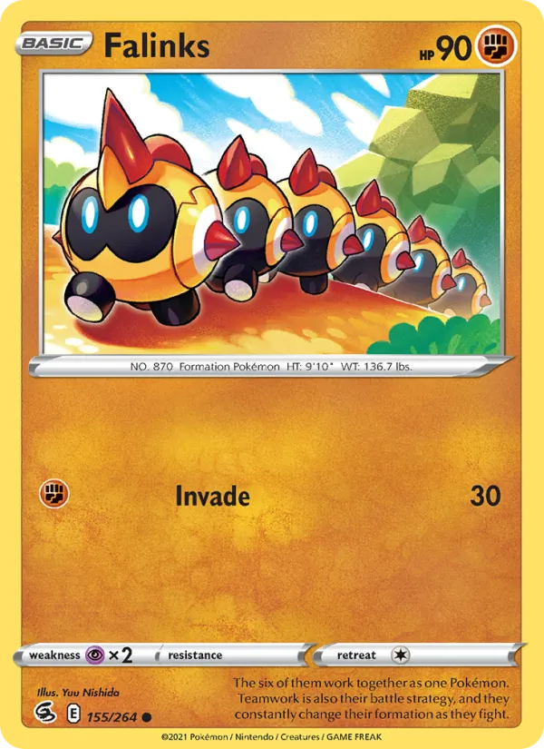 Falinks Reverse Holo 155/264 Fusion Strike Pokémon Card