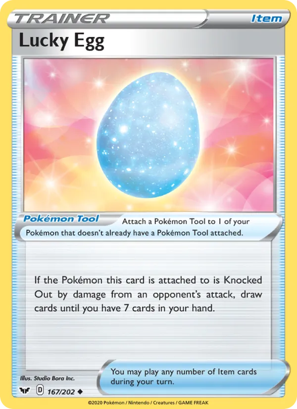 Lucky Egg Reverse Holo 167/202 Sword & Shield Pokémon Card