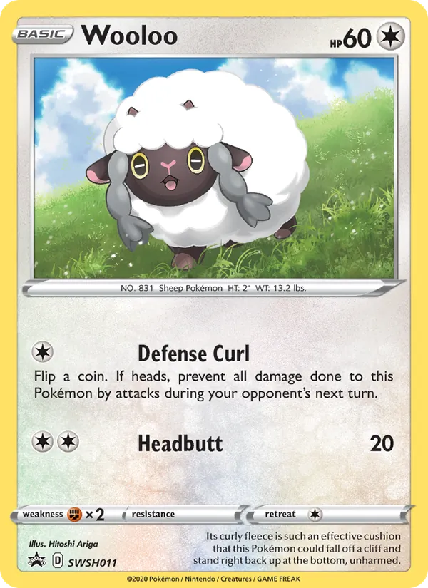 Wooloo Holo WH011/307 SWSH Black Star Promos Pokémon Card