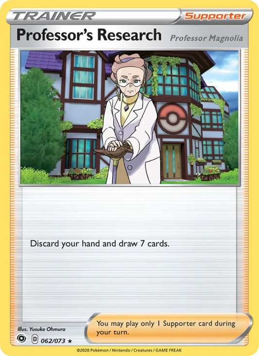 Professor's Research (Professor Magnolia) Reverse Holo 062/73 Champion's Path Pokémon Card