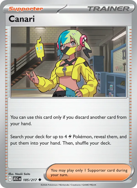 Canari Normal 185/217 Ascended Heroes Pokémon Card