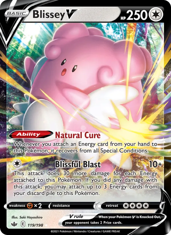 Blissey V Holo 119/198 Chilling Reign Pokémon Card