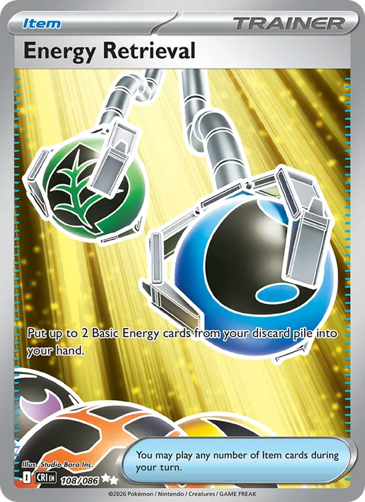 Energy Retrieval Holo 108/86 Chaos Rising Pokémon Card