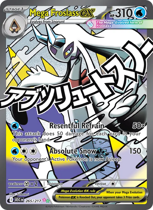 Mega Froslass ex Holo 265/217 Ascended Heroes Pokémon Card
