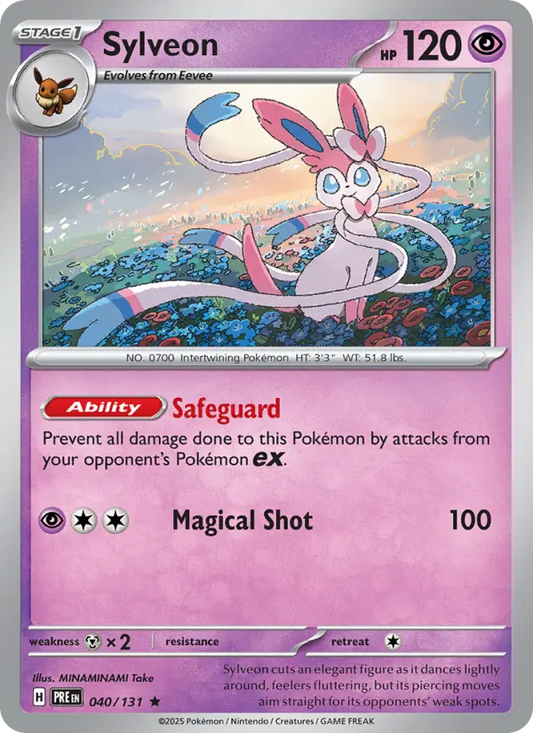 Sylveon Reverse Holo 040/131 Prismatic Evolutions Pokémon Card