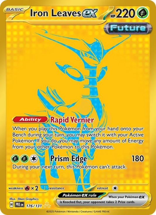 Iron Leaves ex Holo 176/131 Prismatic Evolutions Pokémon Card