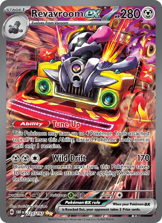 Revavroom ex Holo 224/197 Obsidian Flames Pokémon Card