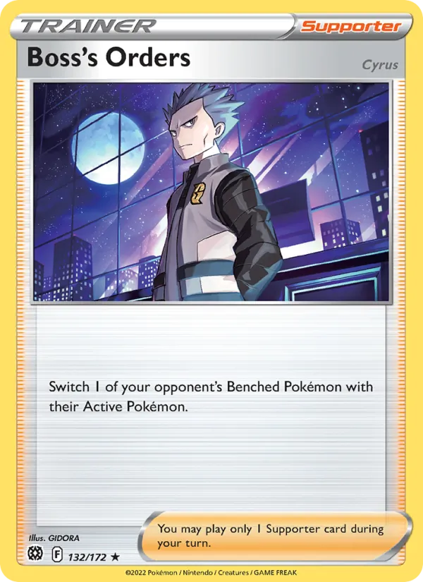Boss's Orders Reverse Holo 132/172 Brilliant Stars Pokémon Card
