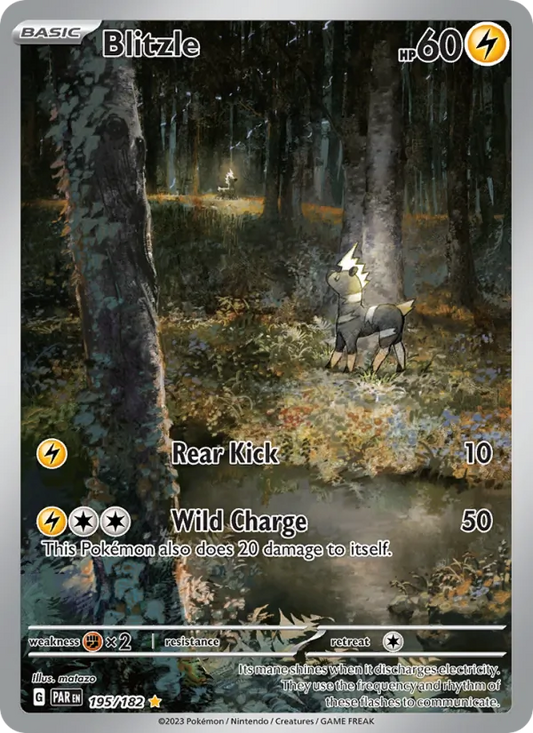 Blitzle Holo 195/182 Paradox Rift Pokémon Card
