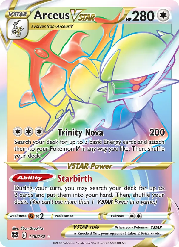 Arceus VSTAR Holo 176/172 Brilliant Stars Pokémon Card