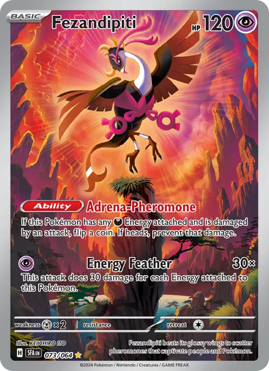 Fezandipiti Holo 073/64 Shrouded Fable Pokémon Card