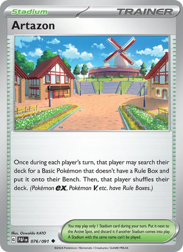 Artazon Reverse Holo 076/91 Paldean Fates Pokémon Card
