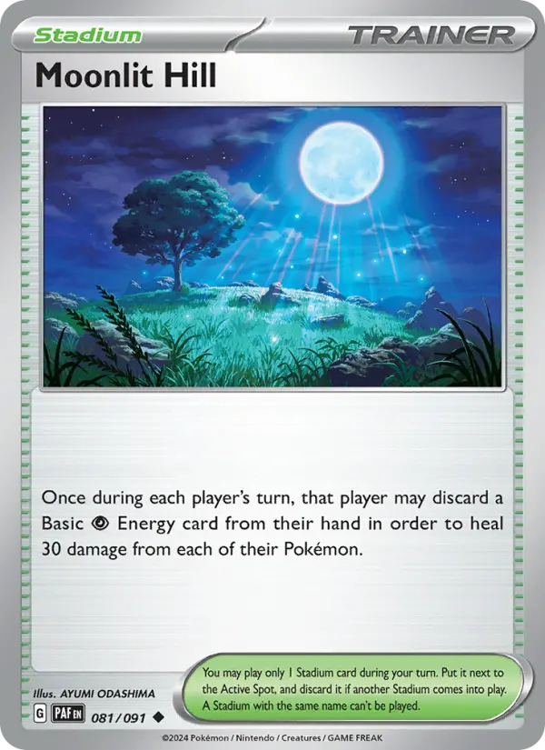 Moonlit Hill Reverse Holo 081/91 Paldean Fates Pokémon Card