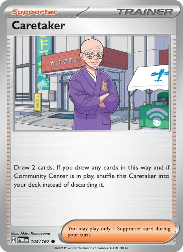 Caretaker Normal 144/167 Twilight Masquerade Pokémon Card