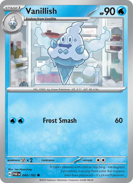 Vanillish Normal 044/182 Paradox Rift Pokémon Card