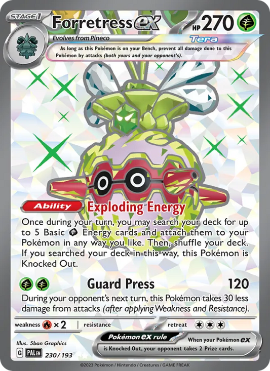 Forretress ex Holo 230/193 Paldea Evolved Pokémon Card
