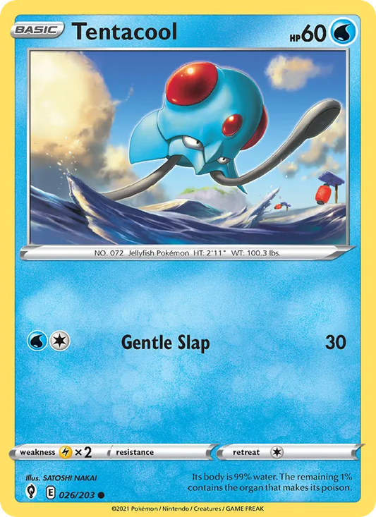 Tentacool Reverse Holo 026/203 Evolving Skies Pokémon Card