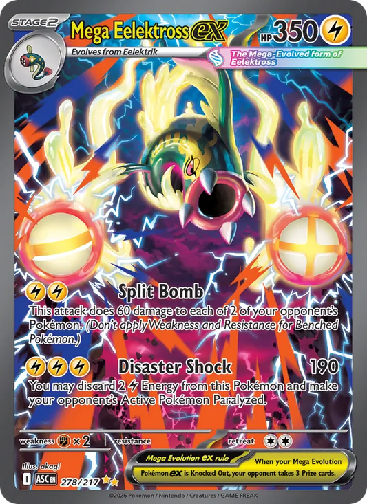 Mega Eelektross ex Holo 278/217 Ascended Heroes Pokémon Card