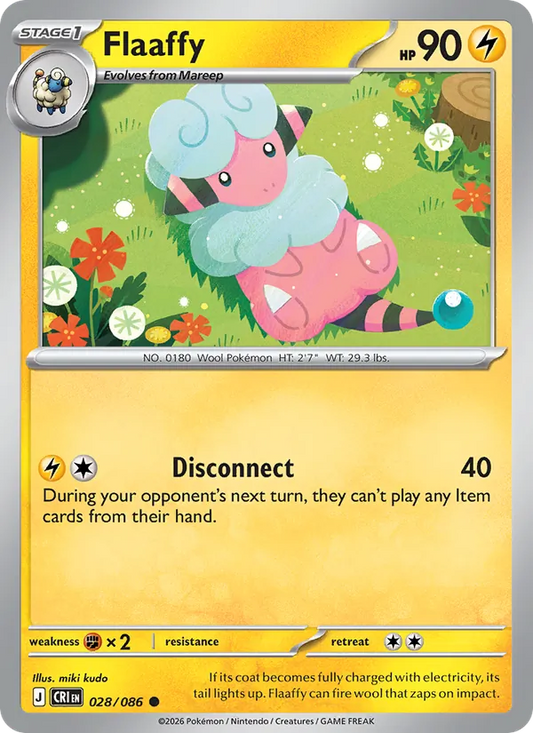 Flaaffy Normal 028/86 Chaos Rising Pokémon Card
