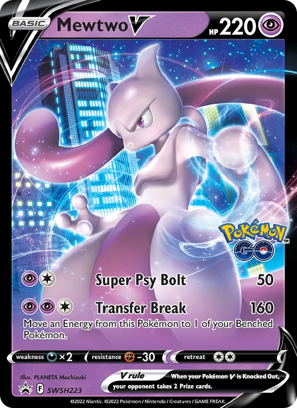 Mewtwo V Holo WH223/307 SWSH Black Star Promos Pokémon Card
