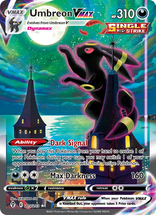 Umbreon VMAX Holo 215/203 Evolving Skies Pokémon Card