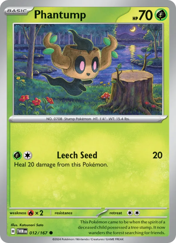 Phantump Normal 012/167 Twilight Masquerade Pokémon Card