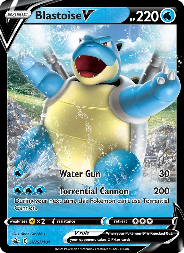 Blastoise V Holo WH101/307 SWSH Black Star Promos Pokémon Card