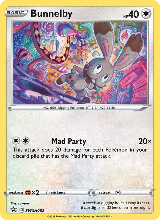 Bunnelby Holo WH082/307 SWSH Black Star Promos Pokémon Card