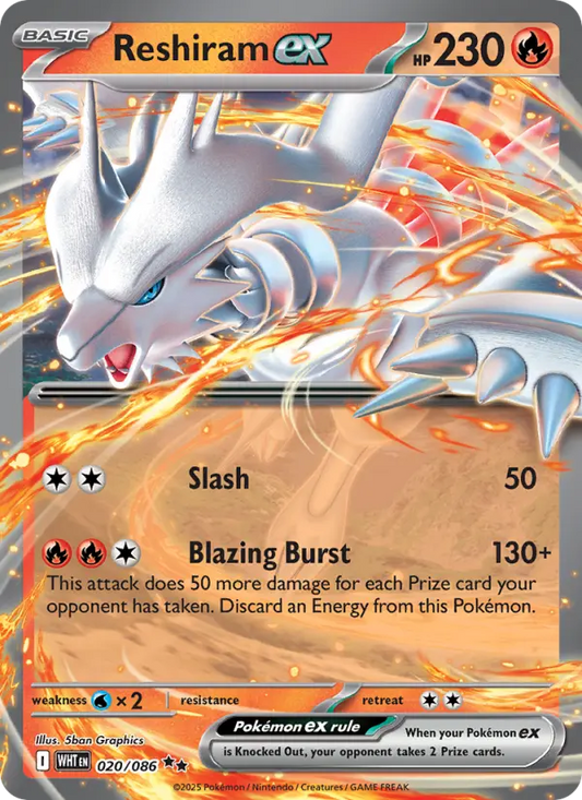 Reshiram ex (WHT) 020