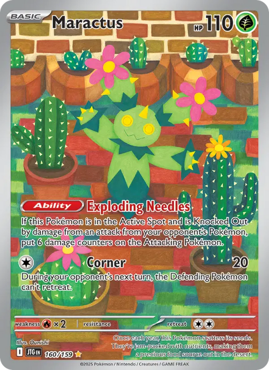 Maractus Holo 160/159 Journey Together Pokémon Card