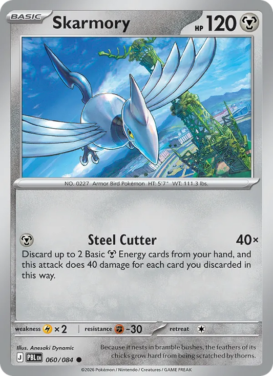 Skarmory Normal 060/84 Pitch Black Pokémon Card