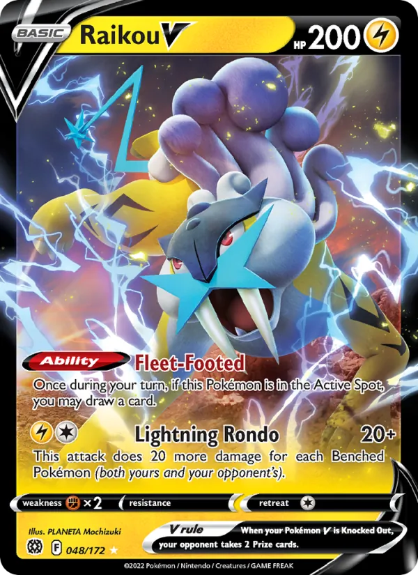 Raikou V Holo 048/172 Brilliant Stars Pokémon Card
