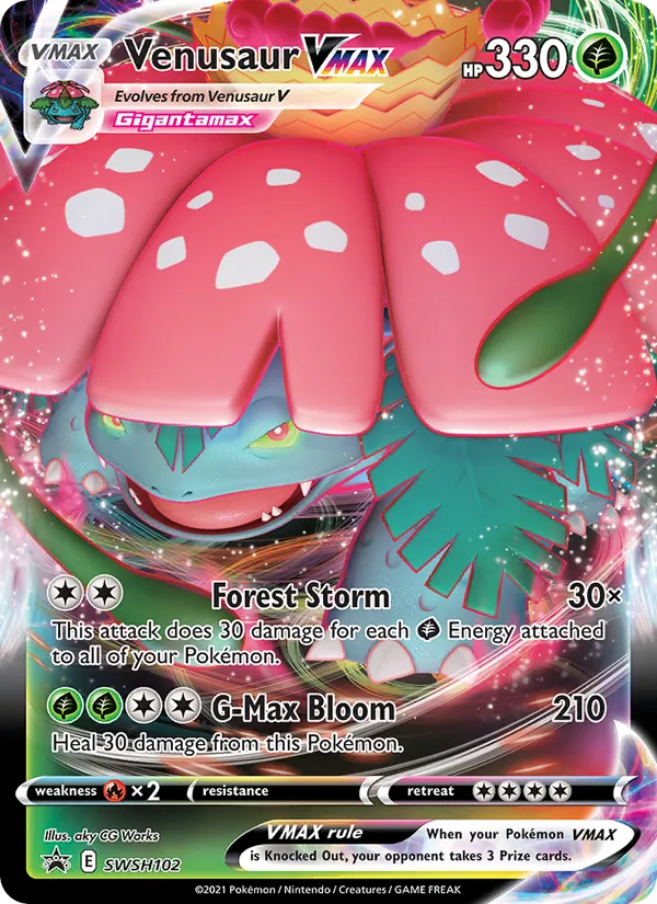 Venusaur VMAX Holo WH102/307 SWSH Black Star Promos Pokémon Card