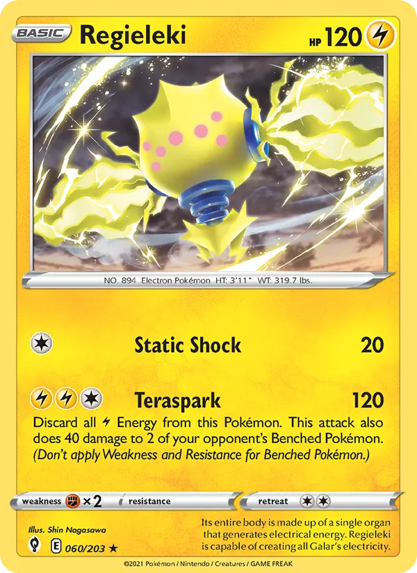 Regieleki Reverse Holo 060/203 Evolving Skies Pokémon Card