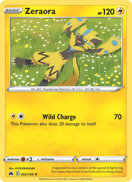 Zeraora Normal 052/159 Crown Zenith Pokémon Card